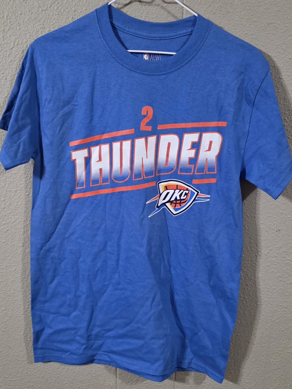 Nwot Men's NBA Oklahoma City Thunder Blue Graphic T‑Shirt Sz S